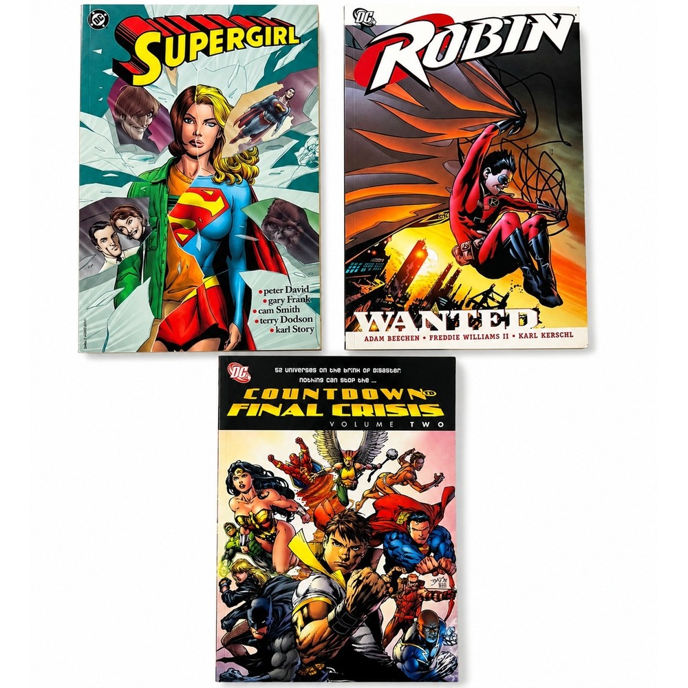 DC Comics TPB Lot Robin Wanted Supergirl Countdown to Final Crisis Vol 2 3 Books